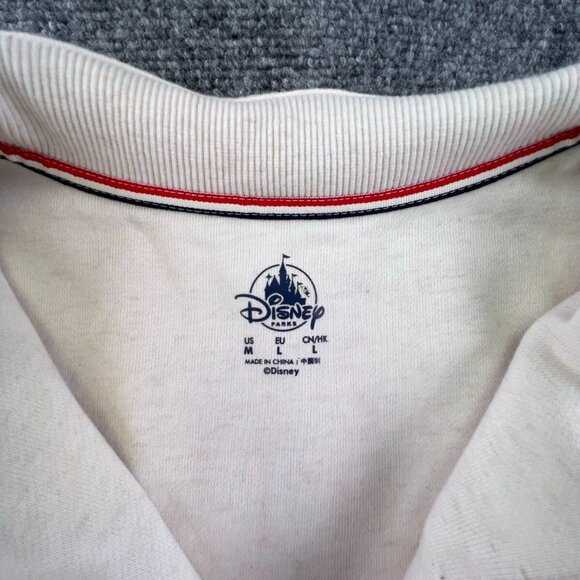 Disney Parks Medium Red White Blue USA 1/4 Zip Mickey Stars Walt Disney World M - Picture 4 of 12